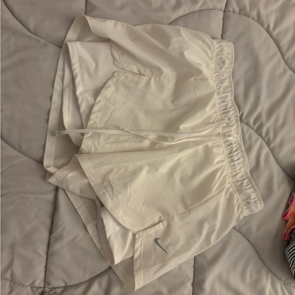 Nike Women's Cream-White Athletic Running Shorts